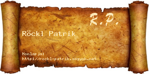 Röckl Patrik névjegykártya