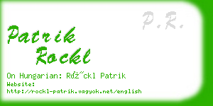 patrik rockl business card